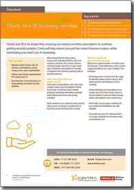 Java SE licensing datasheet cover Java SE licensing datasheet cover